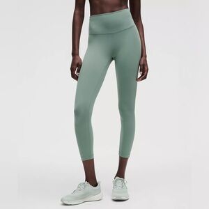 Lululemon Wundertrain high rise crop 23” size 6 sage green yoga leggings